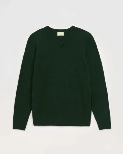 Outlet FROM FUTURE Pull Col V Basique Bottle Green