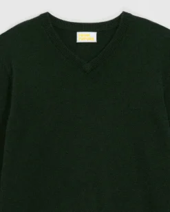 Outlet FROM FUTURE Pull Col V Basique Bottle Green