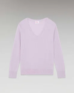 Online FROM FUTURE Pull Col V Basique Sweet Lilac