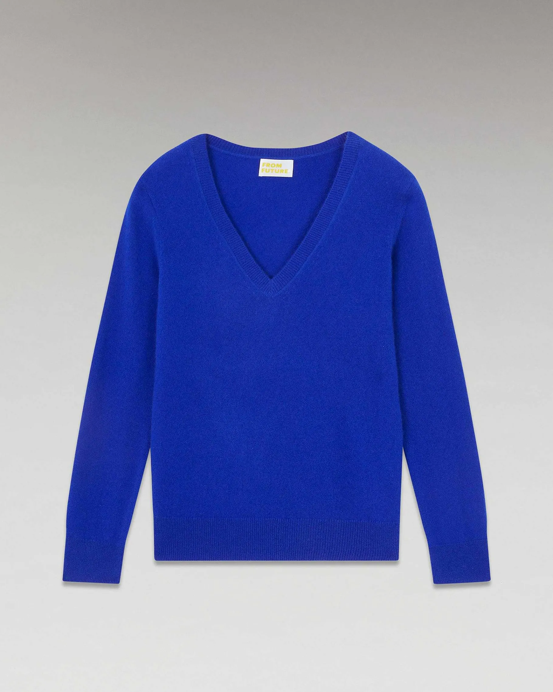 Sale FROM FUTURE Pull Col V Basique Pop Blue