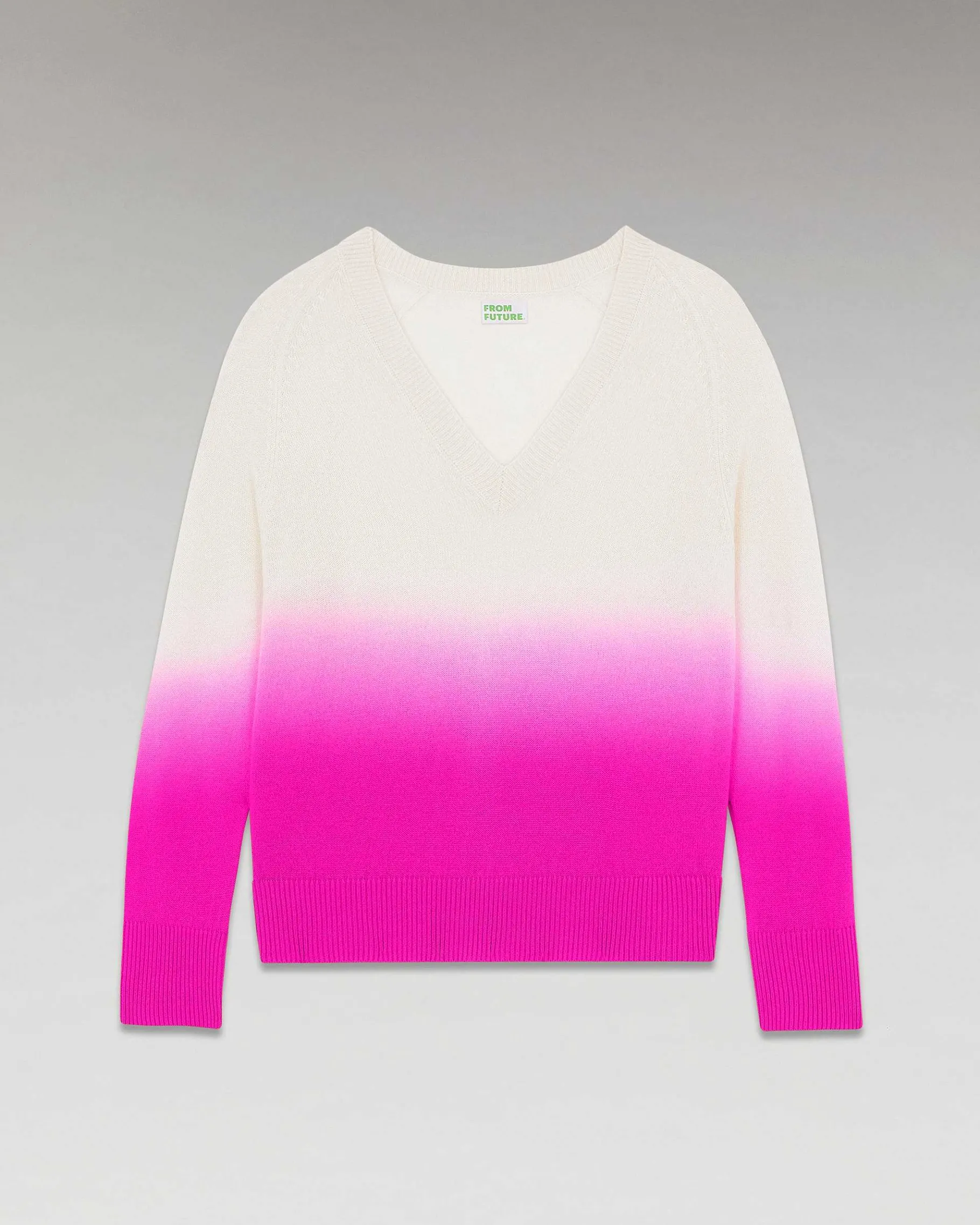 Discount FROM FUTURE Pull Col V Dip Dye Leger Winter Fuschia
