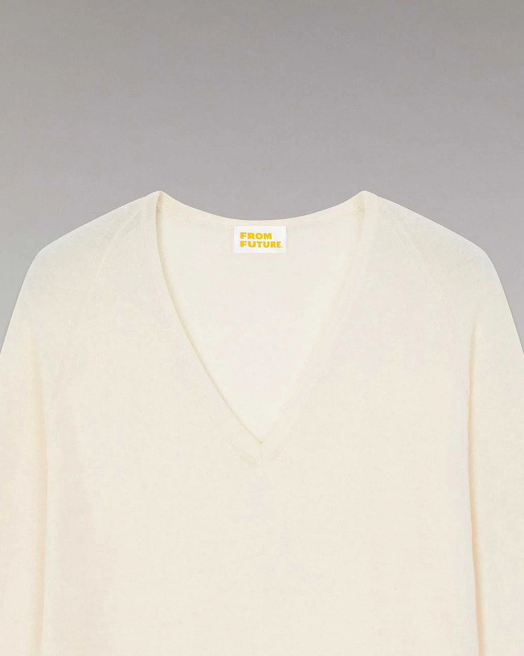 Discount FROM FUTURE Pull Col V Oversize Ecru