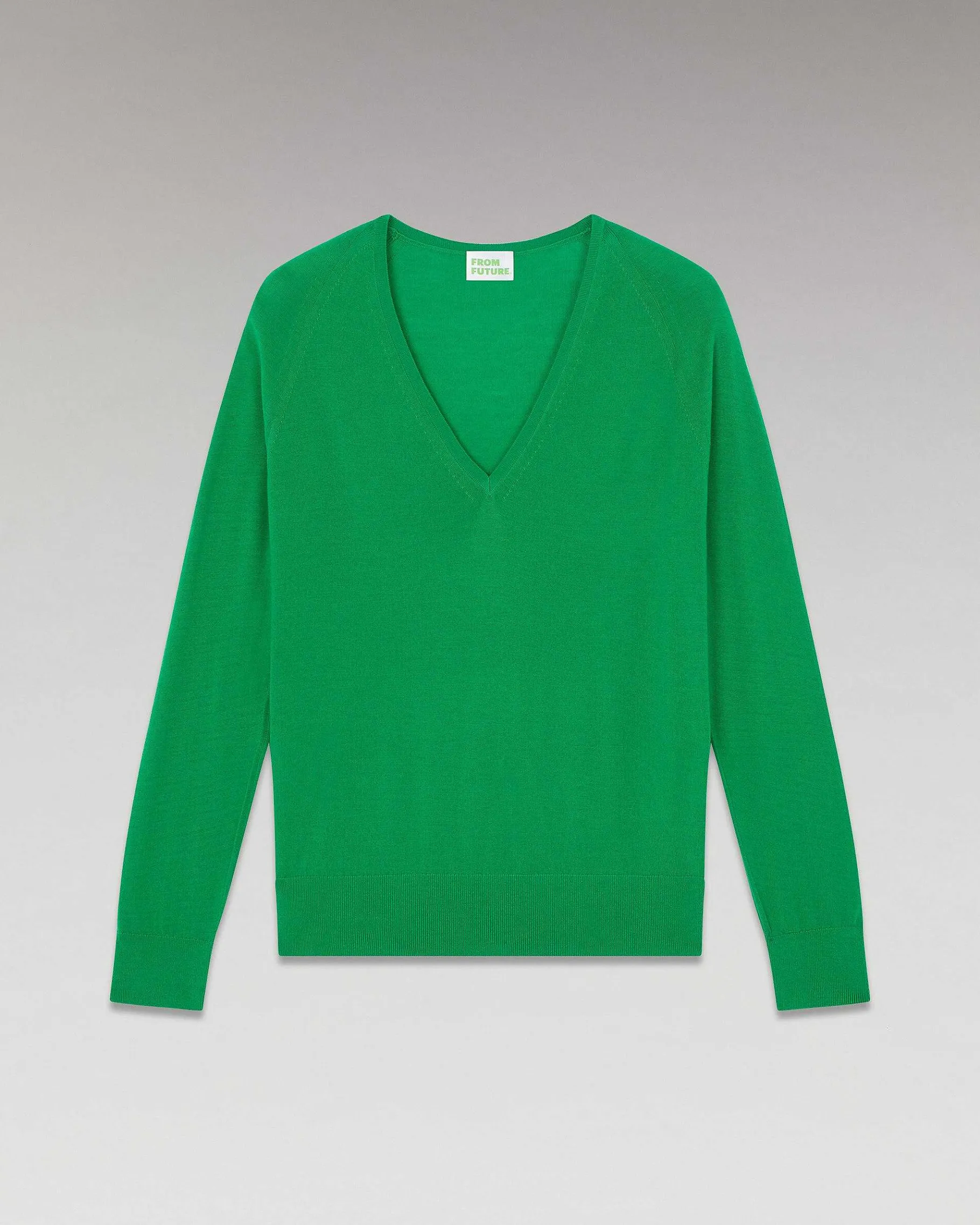 FROM FUTURE Pull Col V Oversize Summer Green