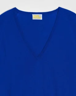 FROM FUTURE Pull Col V Oversize Electric Blue