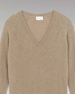 Best FROM FUTURE Pull Col V Oversize Leger Taupe