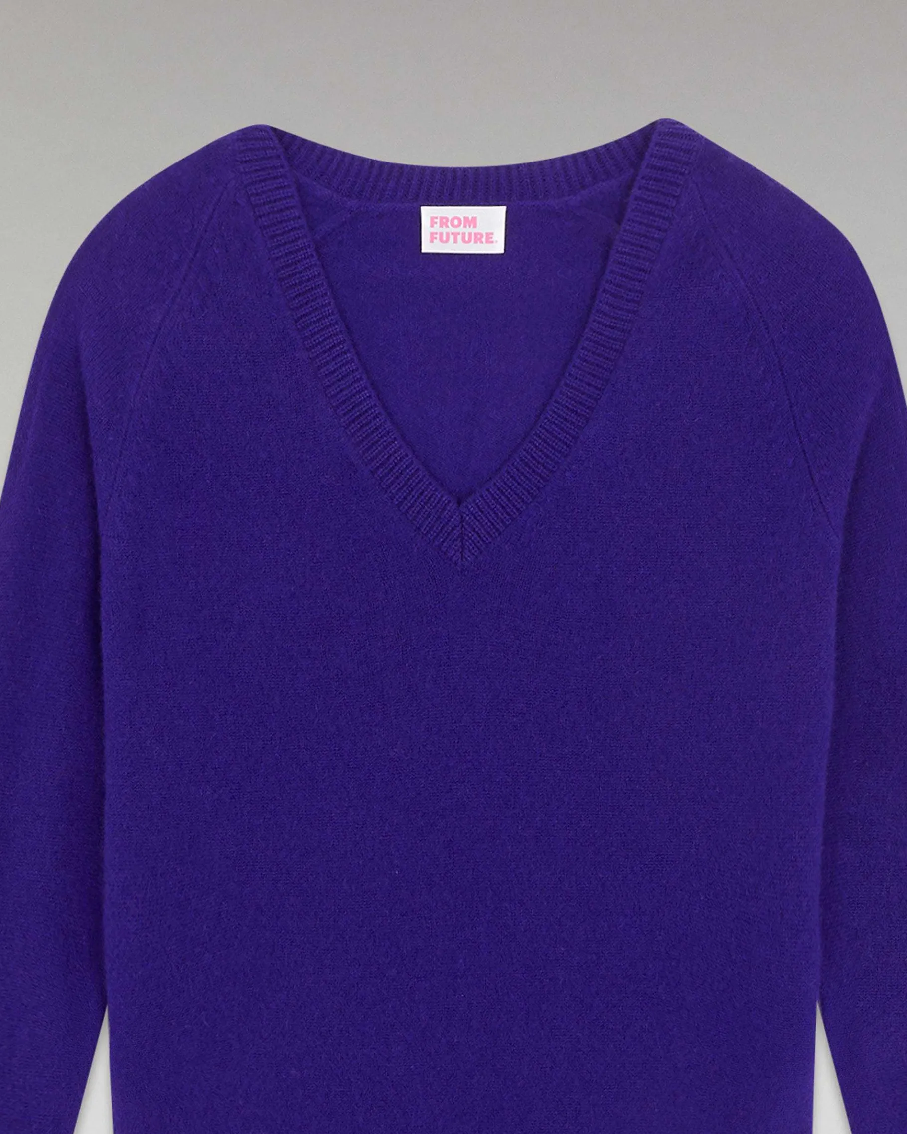 Outlet FROM FUTURE Pull Col V Oversize Leger Winter Purple