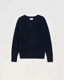 FROM FUTURE Pull Col V Oversize Leger Navy
