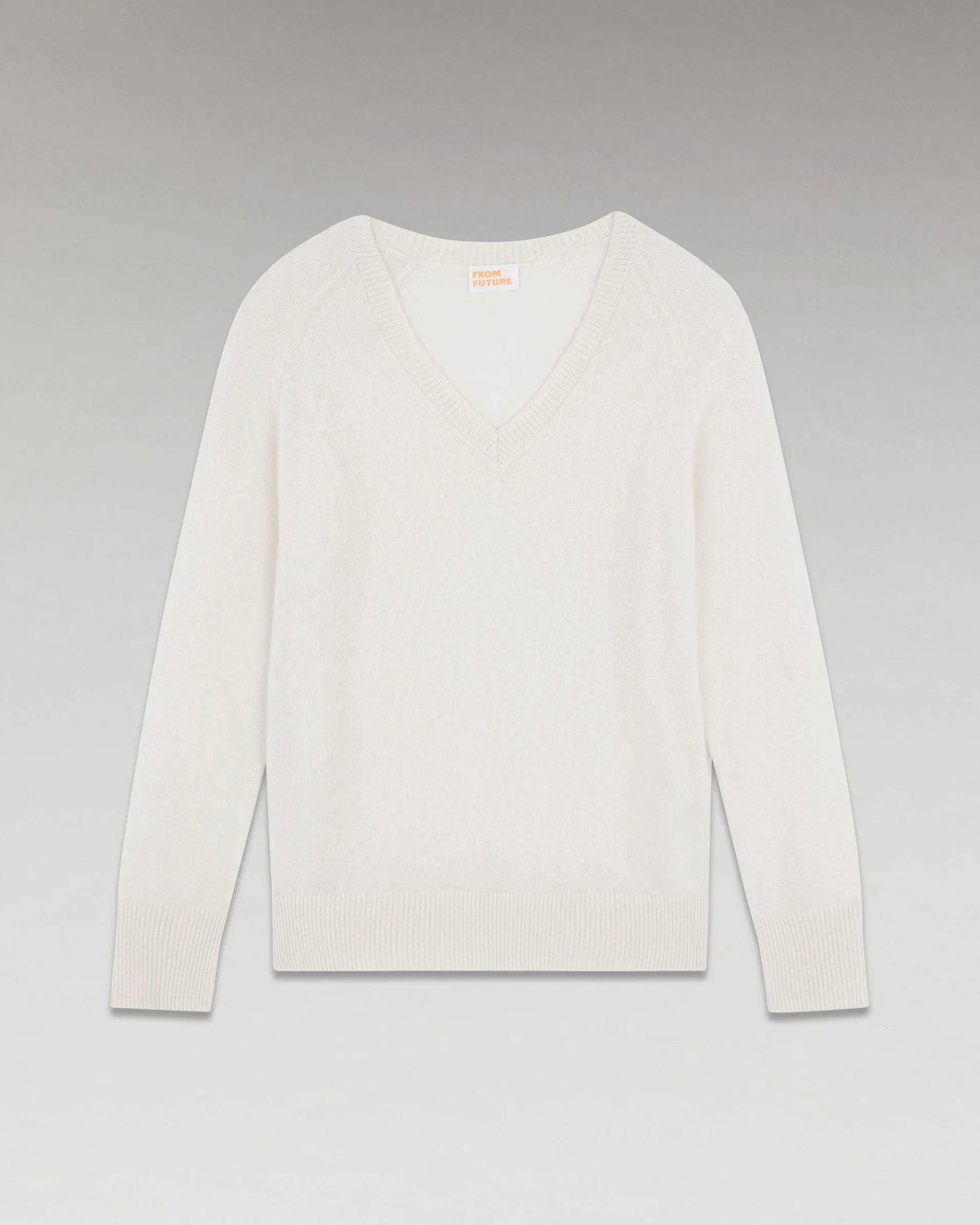 Best FROM FUTURE Pull Col V Oversize Leger Ecru