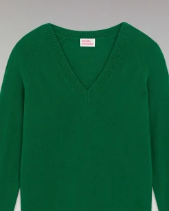 Best FROM FUTURE Pull Col V Oversize Leger Forest Green
