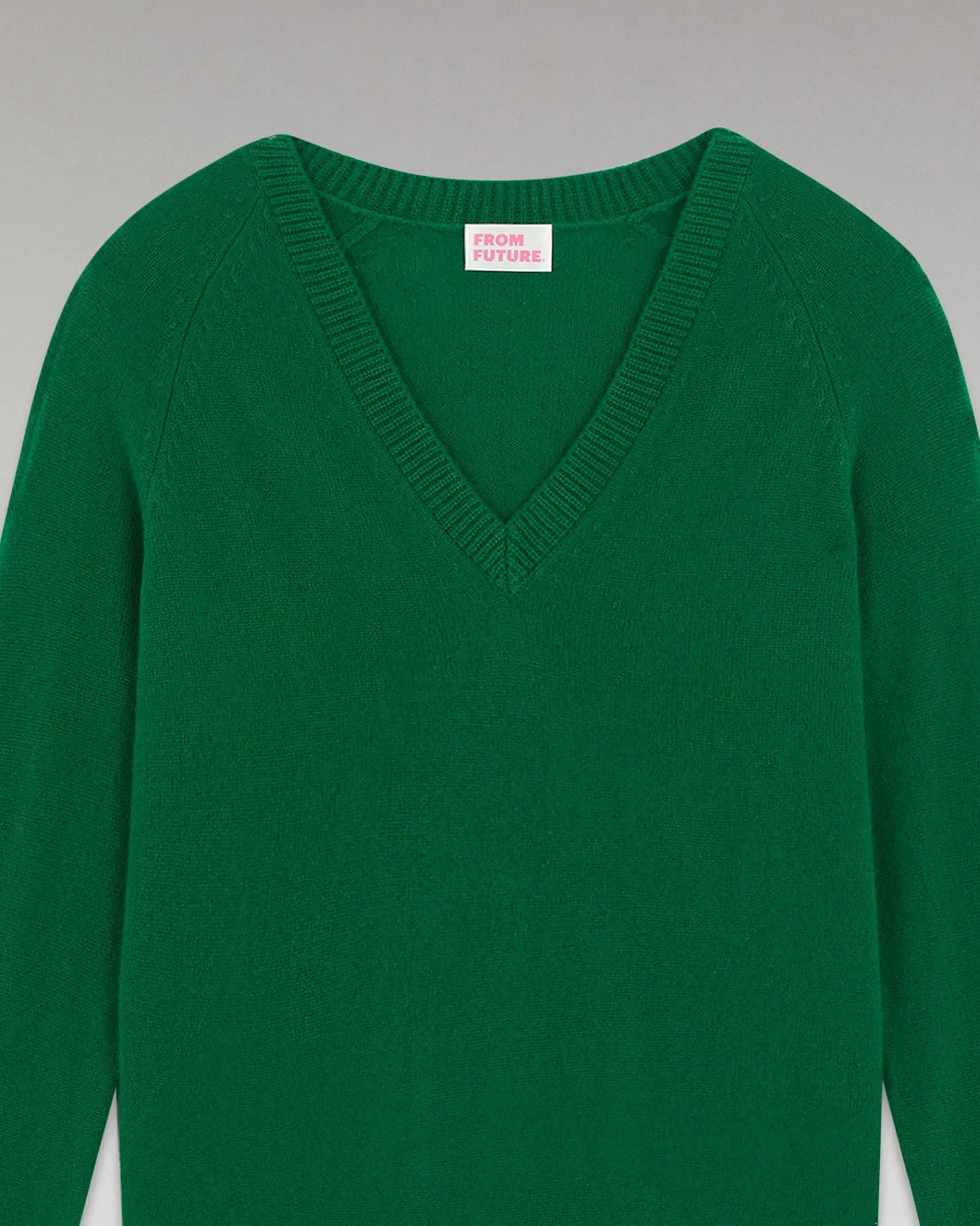 Best FROM FUTURE Pull Col V Oversize Leger Forest Green