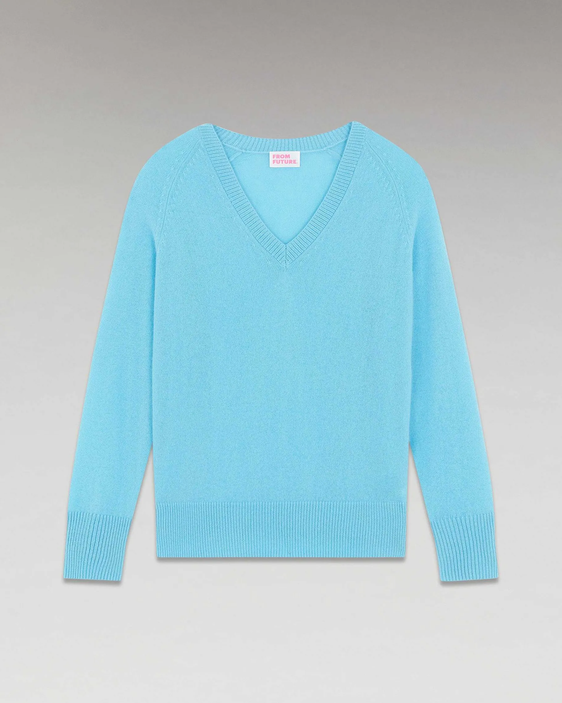 Outlet FROM FUTURE Pull Col V Oversize Leger Acid Blue