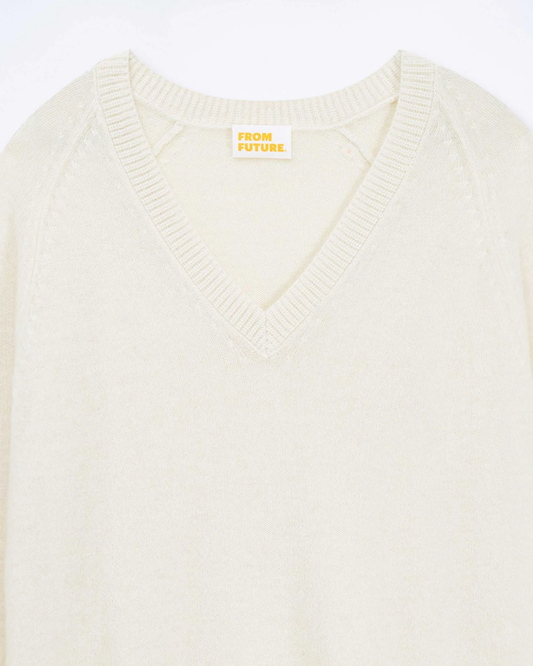 Best FROM FUTURE Pull Col V Oversize Light Ecru
