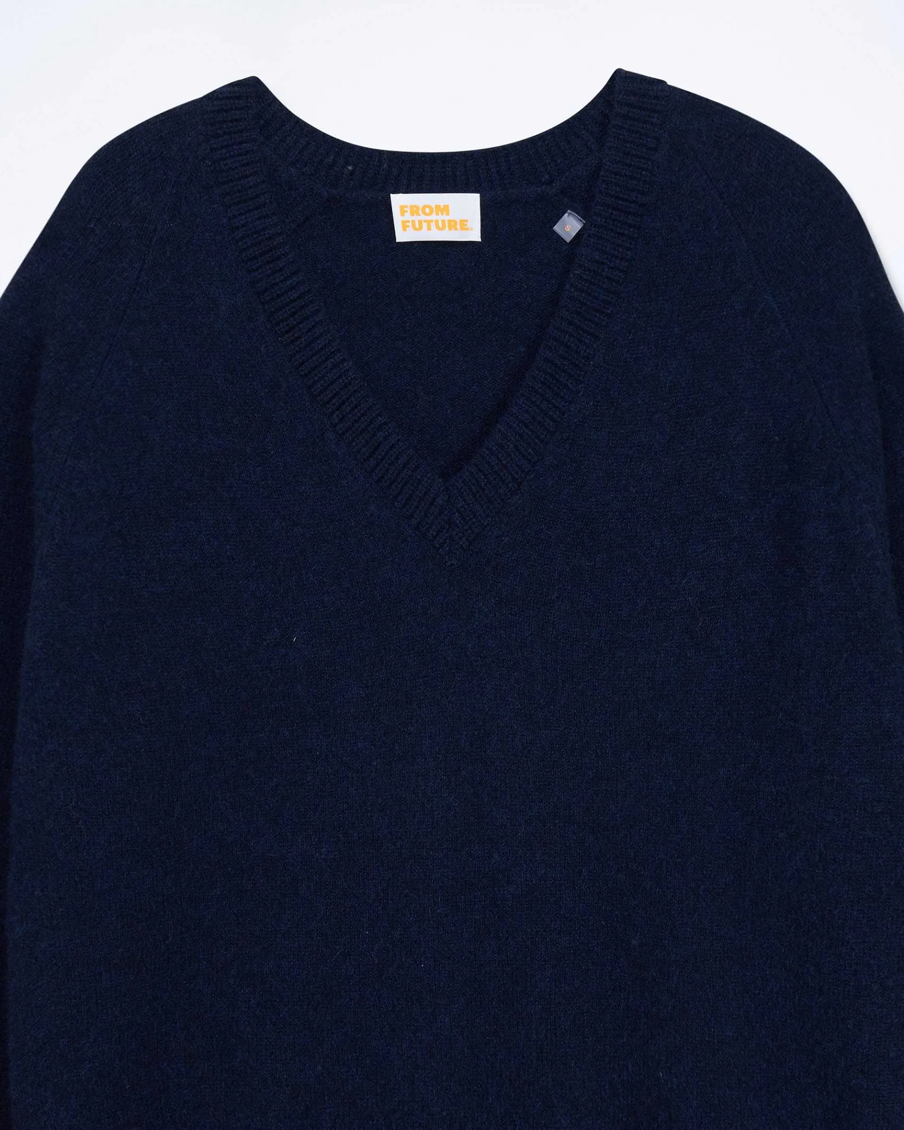 Best FROM FUTURE Pull Col V Oversize Light Navy Chine