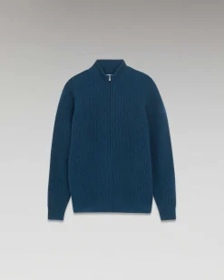 Discount FROM FUTURE Pull Gilet A Cotes Zippe Moonlight Blue