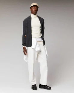 Discount FROM FUTURE Pull Gilet A Cotes Zippe Moonlight Blue