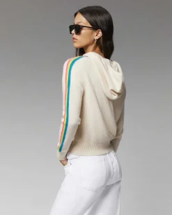 Hot FROM FUTURE Pull Hoodie Bandes Manches Multico Leger Vert Gazon