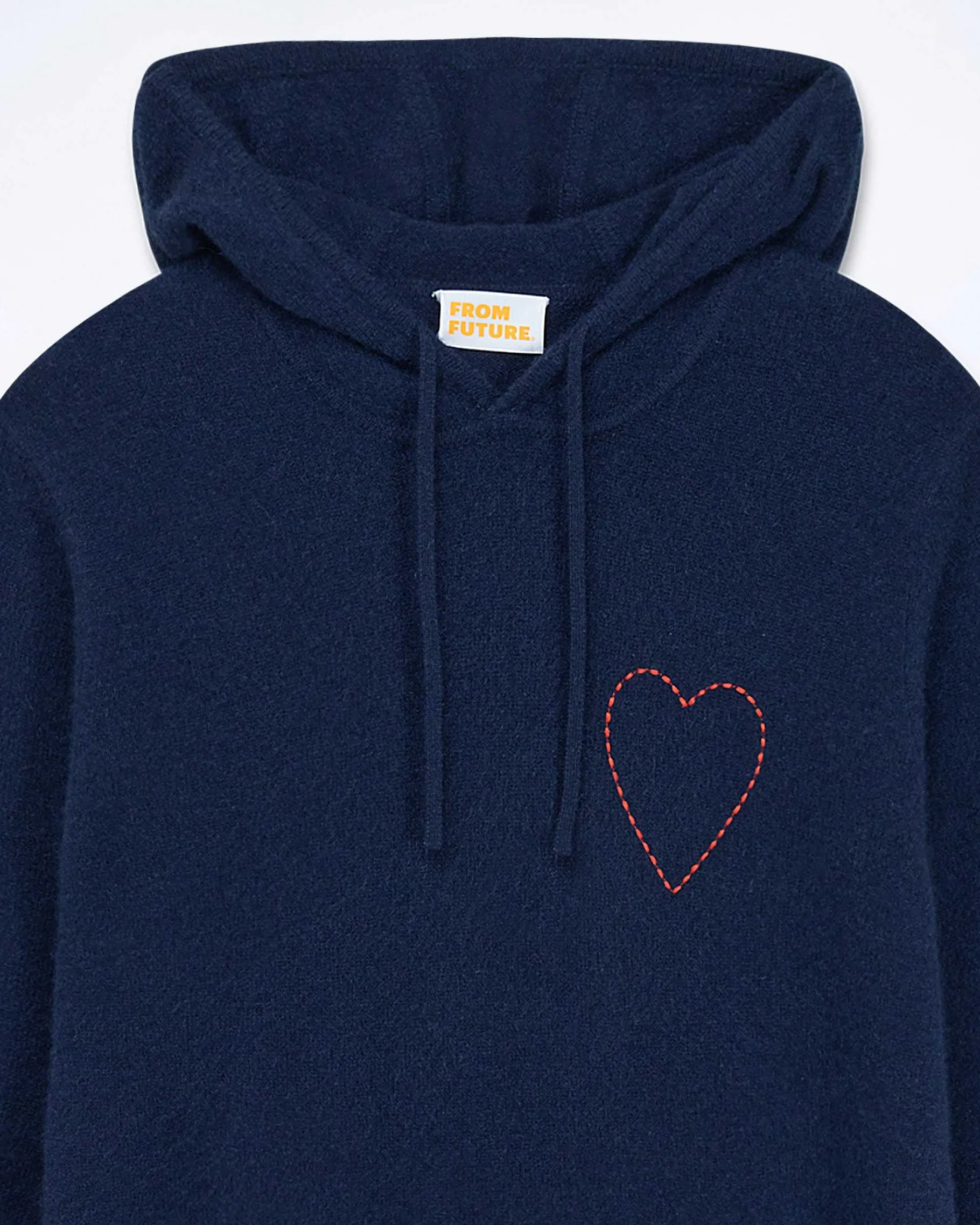 Hot FROM FUTURE Pull Hoodie Coeur Brode Navy