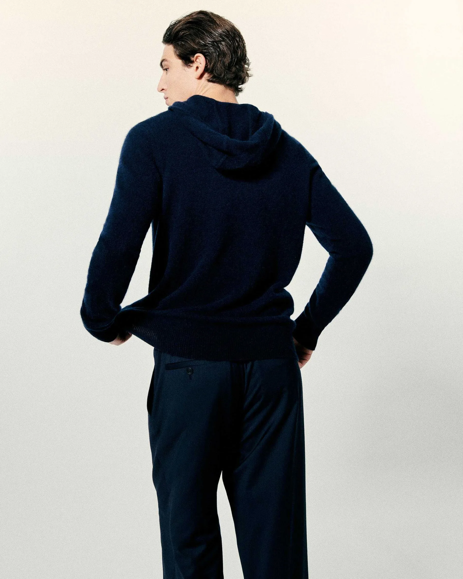 Hot FROM FUTURE Pull Hoodie Coeur Brode Navy