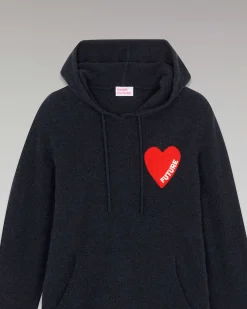 Best FROM FUTURE Pull Hoodie Coeur Leger Bleu Chine