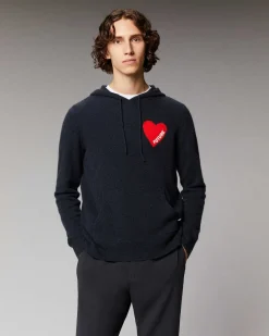 New FROM FUTURE Pull Hoodie Coeur Leger Bleu Chine