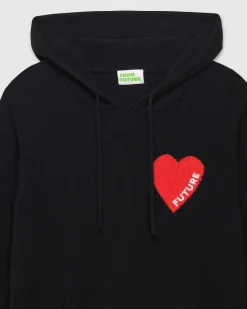 Discount FROM FUTURE Pull Hoodie Coeur Leger Noir