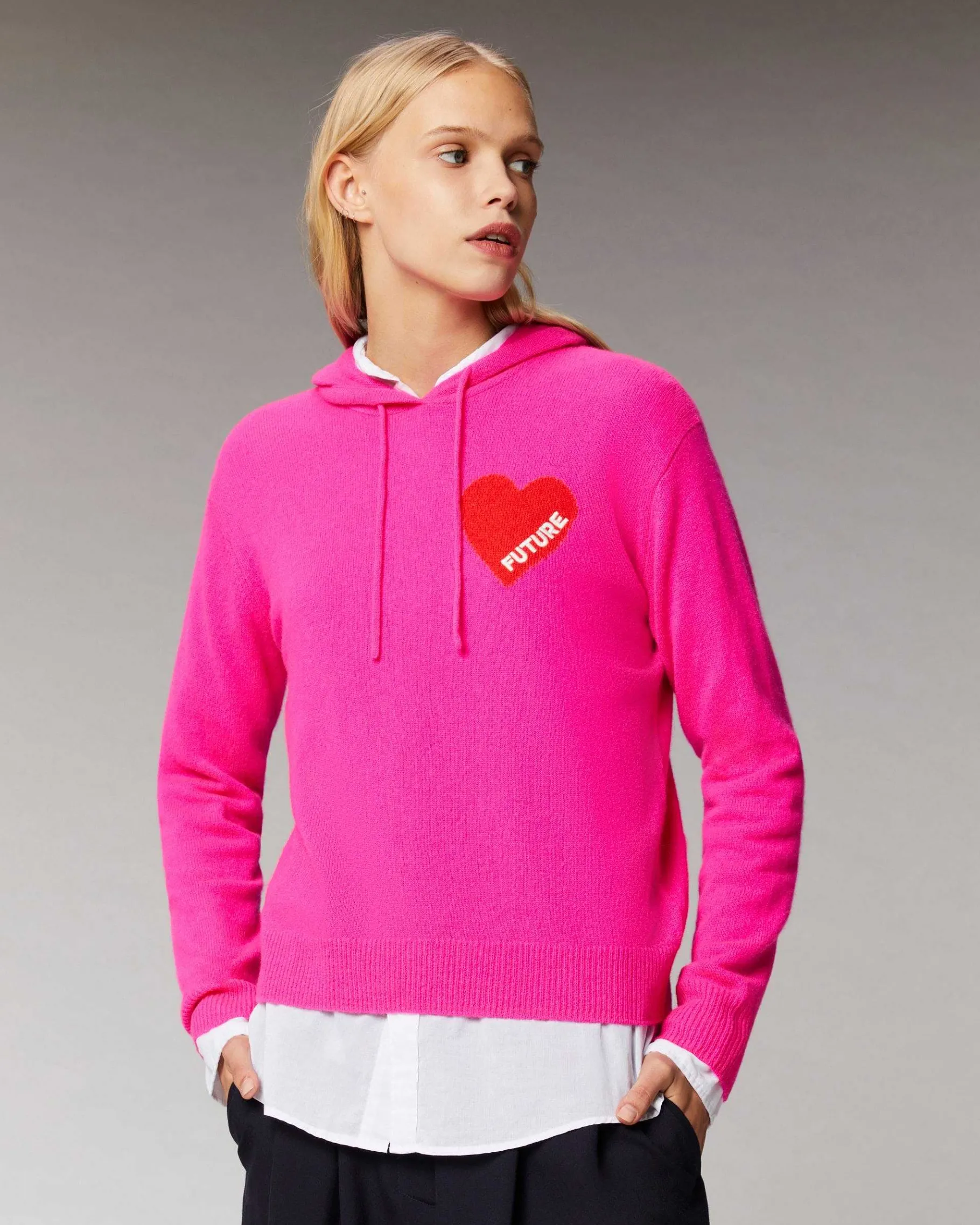 Best FROM FUTURE Pull Hoodie Coeur Leger Flash Pink