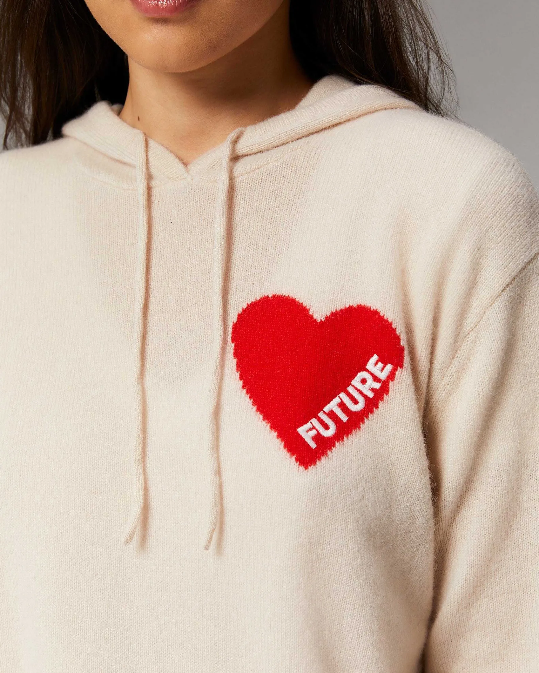 Discount FROM FUTURE Pull Hoodie Coeur Leger Sable