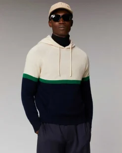 Best FROM FUTURE Pull Hoodie Color Block Navy