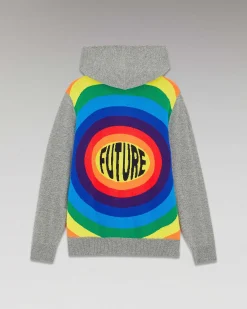 Best FROM FUTURE Pull Hoodie Dos Multicolore Future Gris Chine Fonce