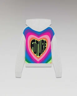 Discount FROM FUTURE Pull Hoodie Future Multicolore Dos Leger Gris Chine Clair