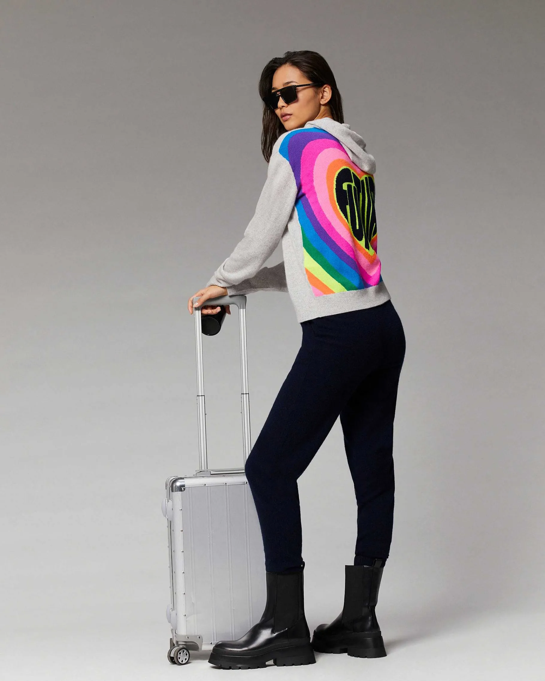 Online FROM FUTURE Pull Hoodie Future Multicolore Dos Leger Gris Chine Clair