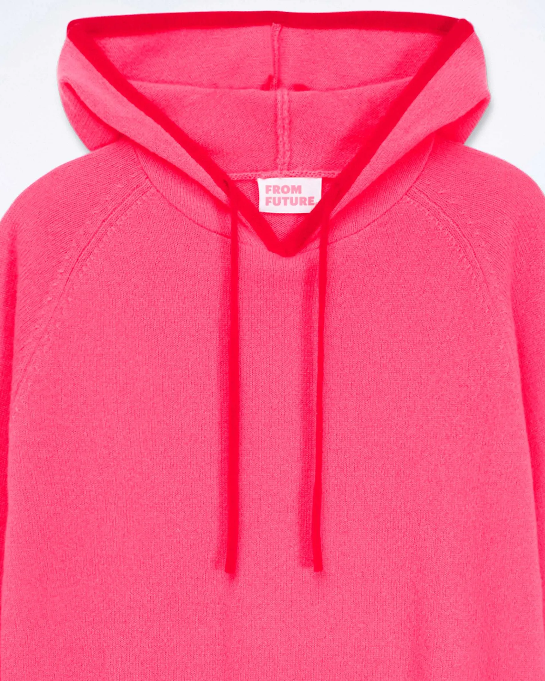 FROM FUTURE Pull Hoodie Oversize Liserets Contrastes Flower Pink