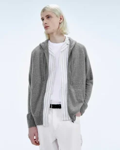 Clearance FROM FUTURE Pull Hoodie Uni Gris Chine Fonce