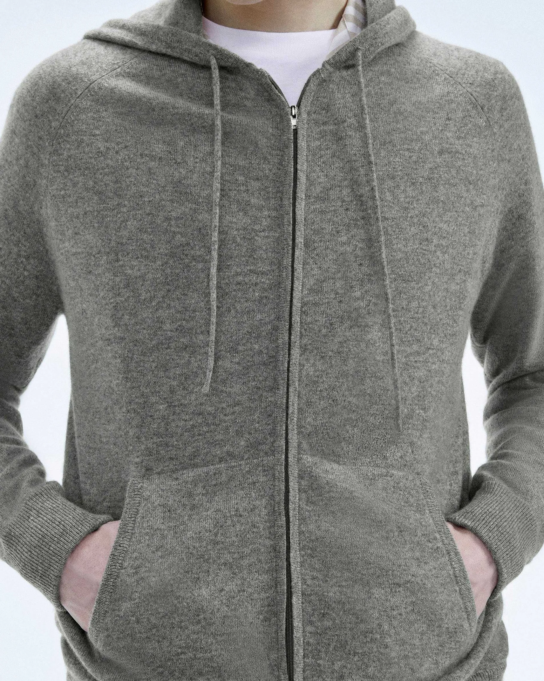 Clearance FROM FUTURE Pull Hoodie Uni Gris Chine Fonce