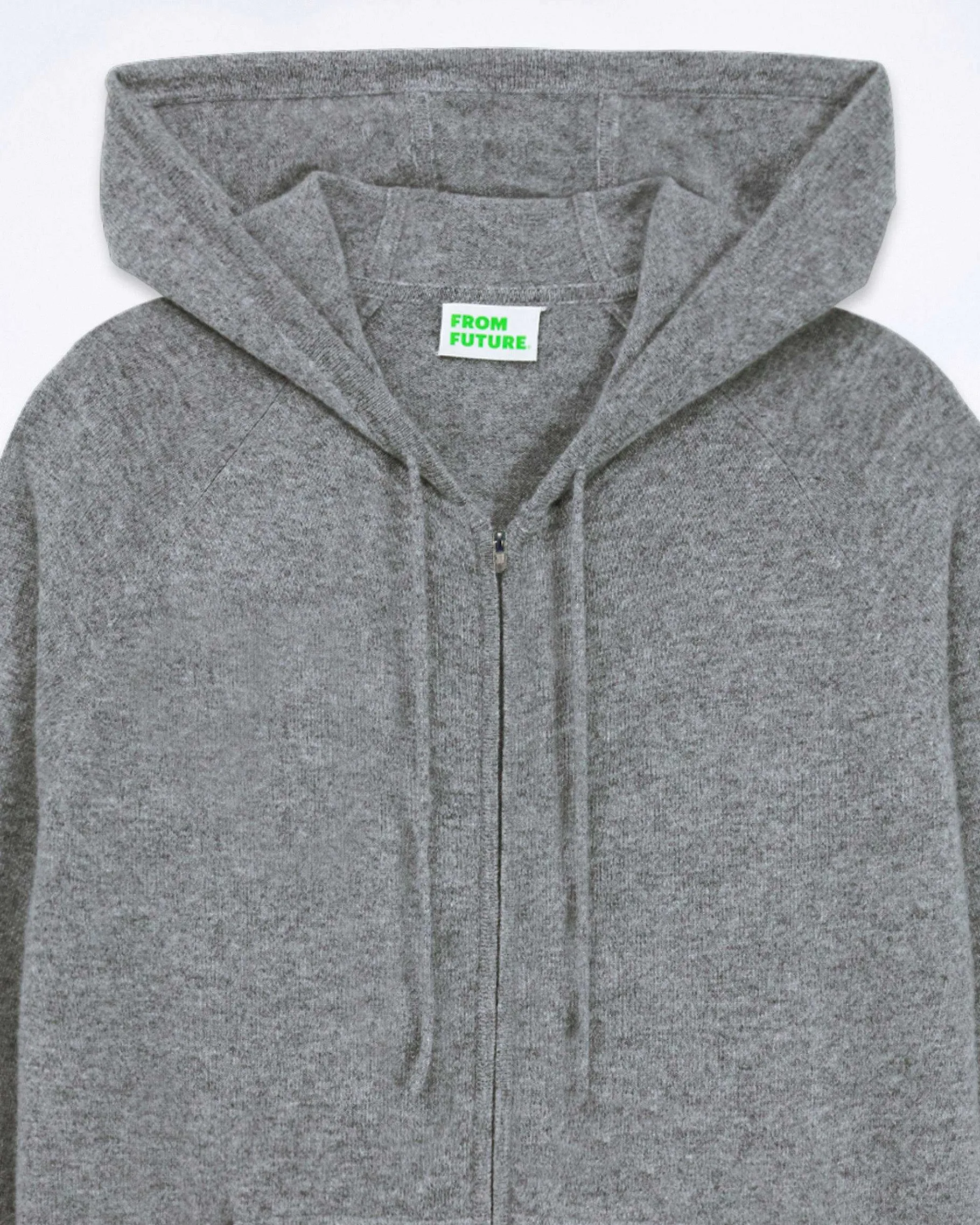 Outlet FROM FUTURE Pull Hoodie Uni Gris Chine Fonce