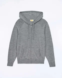 Discount FROM FUTURE Pull Hoodie Uni Gris Chine Fonce