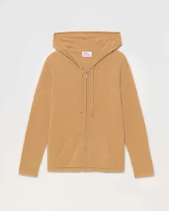 Online FROM FUTURE Pull Hoodie Zippe Camel