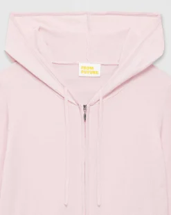 Best FROM FUTURE Pull Hoodie Zippe Rose Poudre