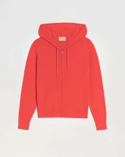Discount FROM FUTURE Pull Hoodie Zippe Orange Fluo