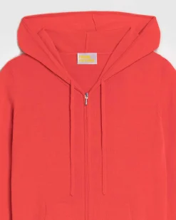 Discount FROM FUTURE Pull Hoodie Zippe Orange Fluo