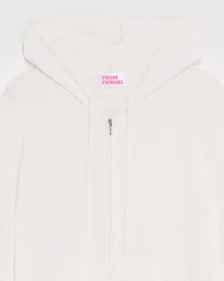 Sale FROM FUTURE Pull Hoodie Zippe Ecru