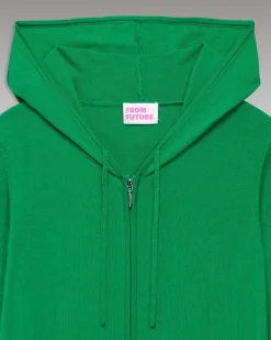 Online FROM FUTURE Pull Hoodie Zippe Summer Green