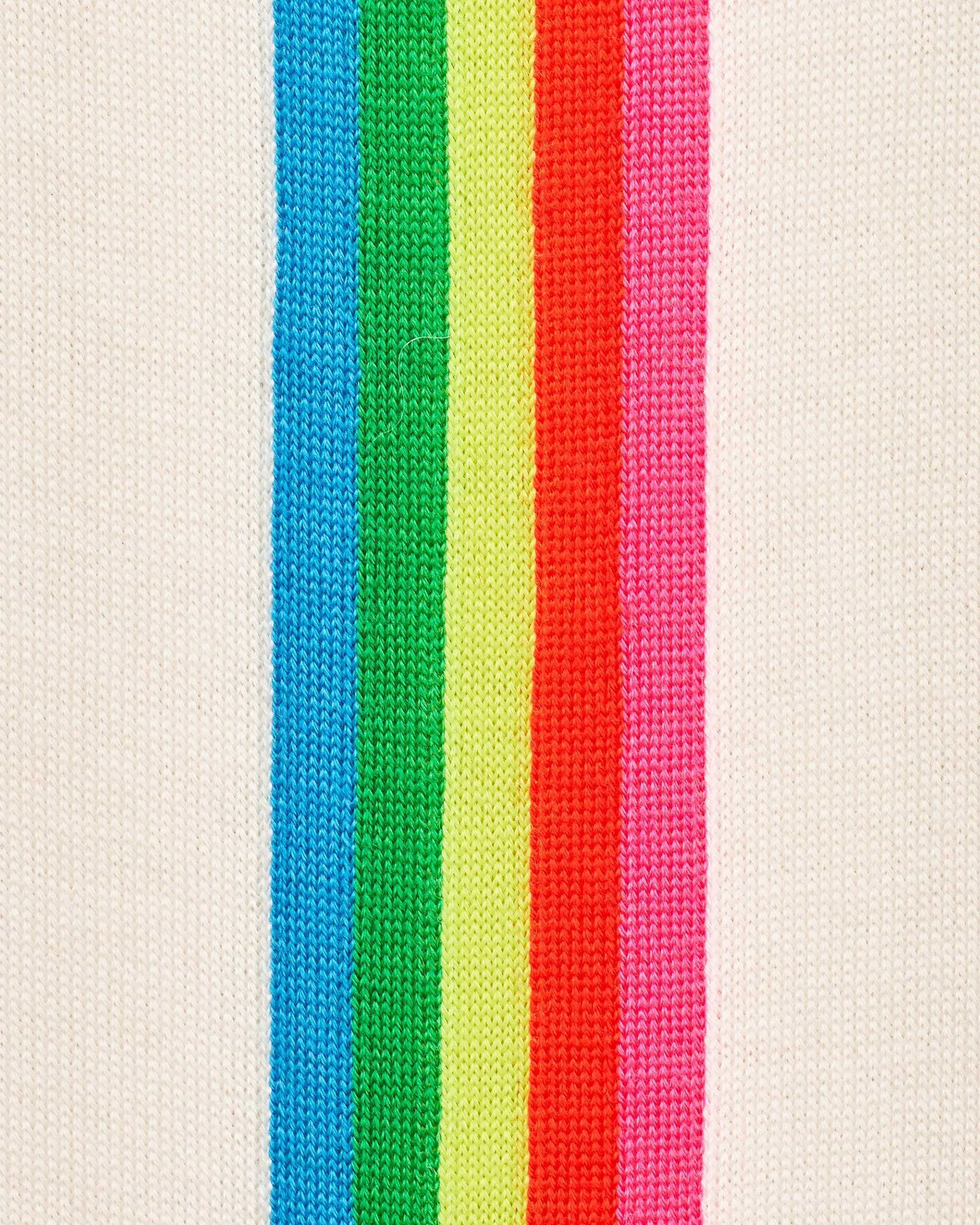 FROM FUTURE Pull Hoodie Zippe Bande Multicolore Ecru
