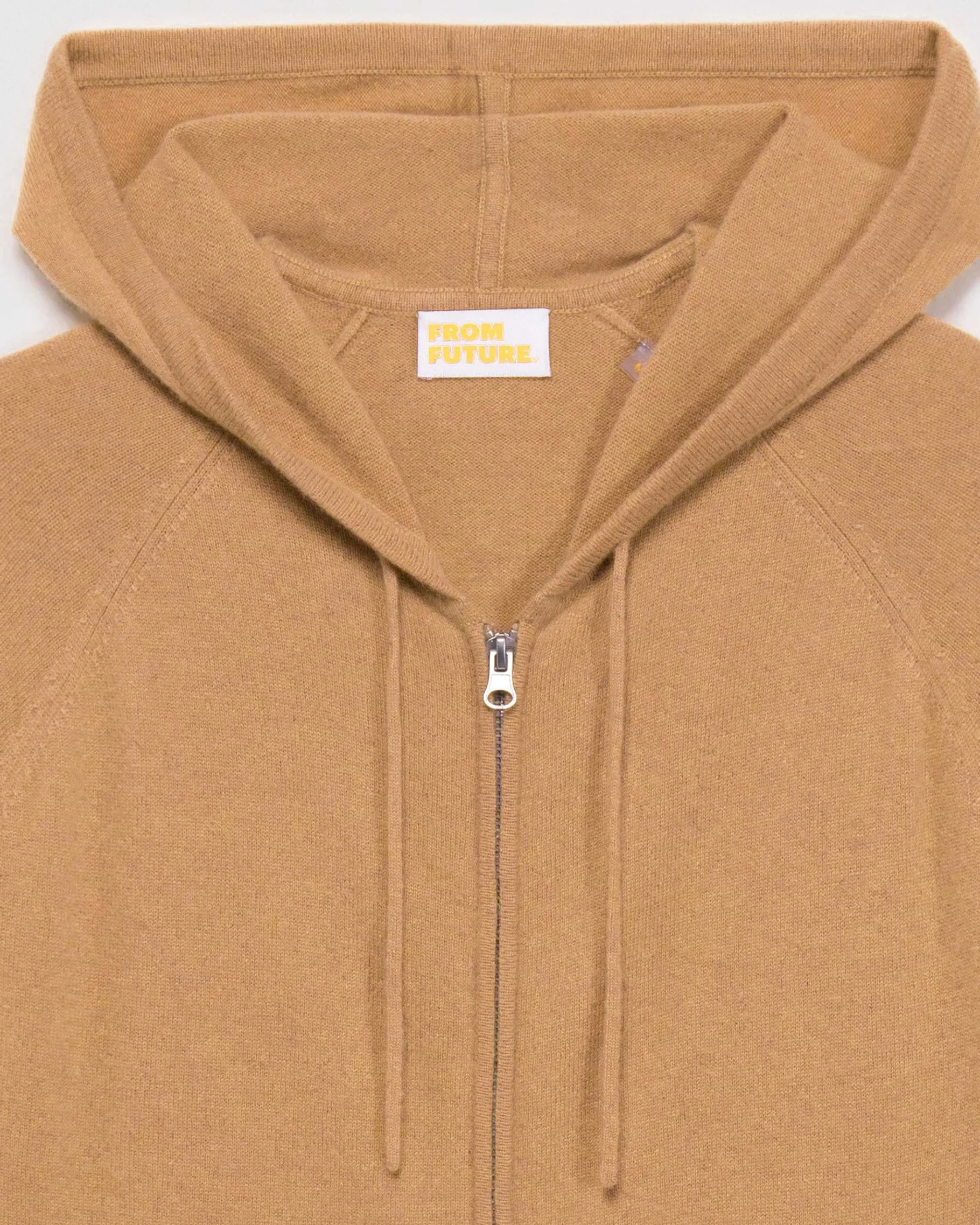 Online FROM FUTURE Pull Hoodie Zippe Basique Camel