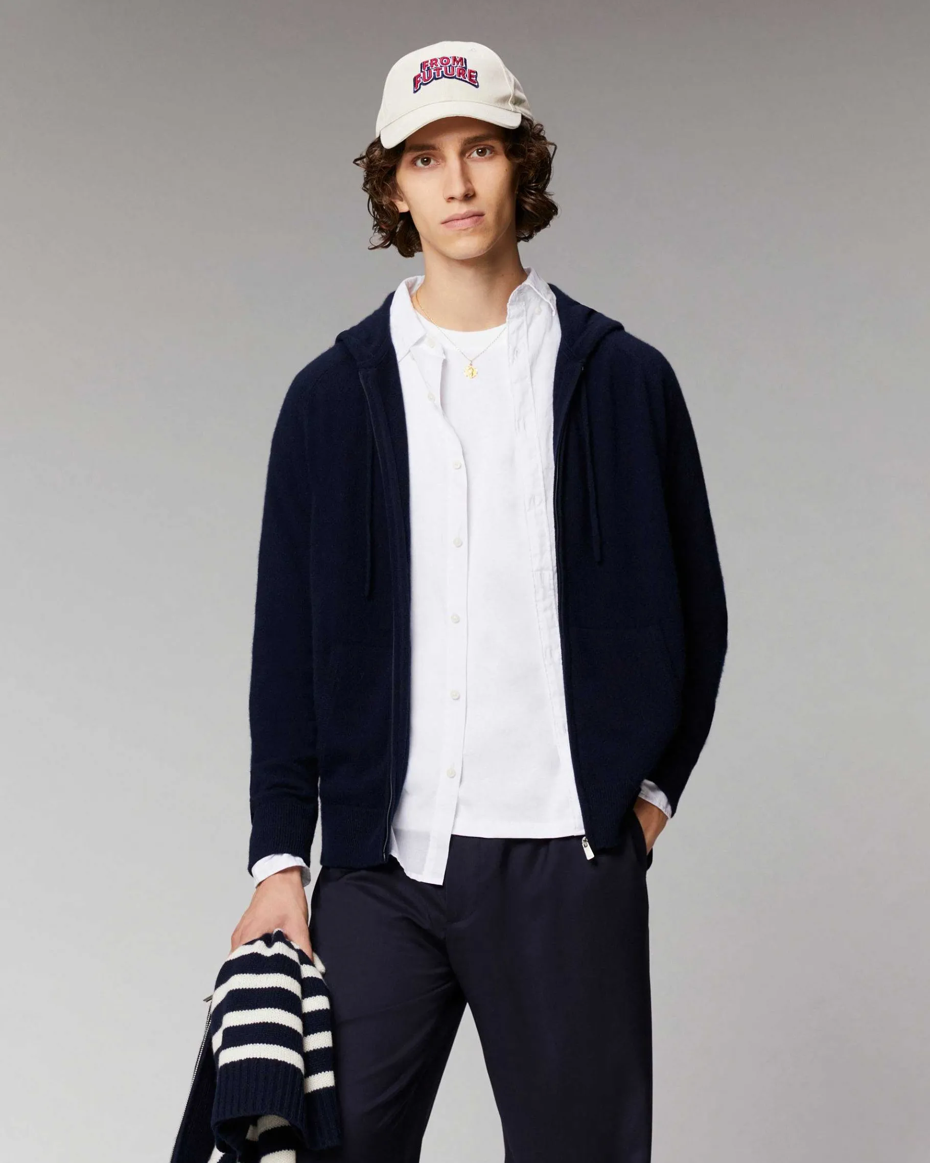 Clearance FROM FUTURE Pull Hoodie Zippe Basique