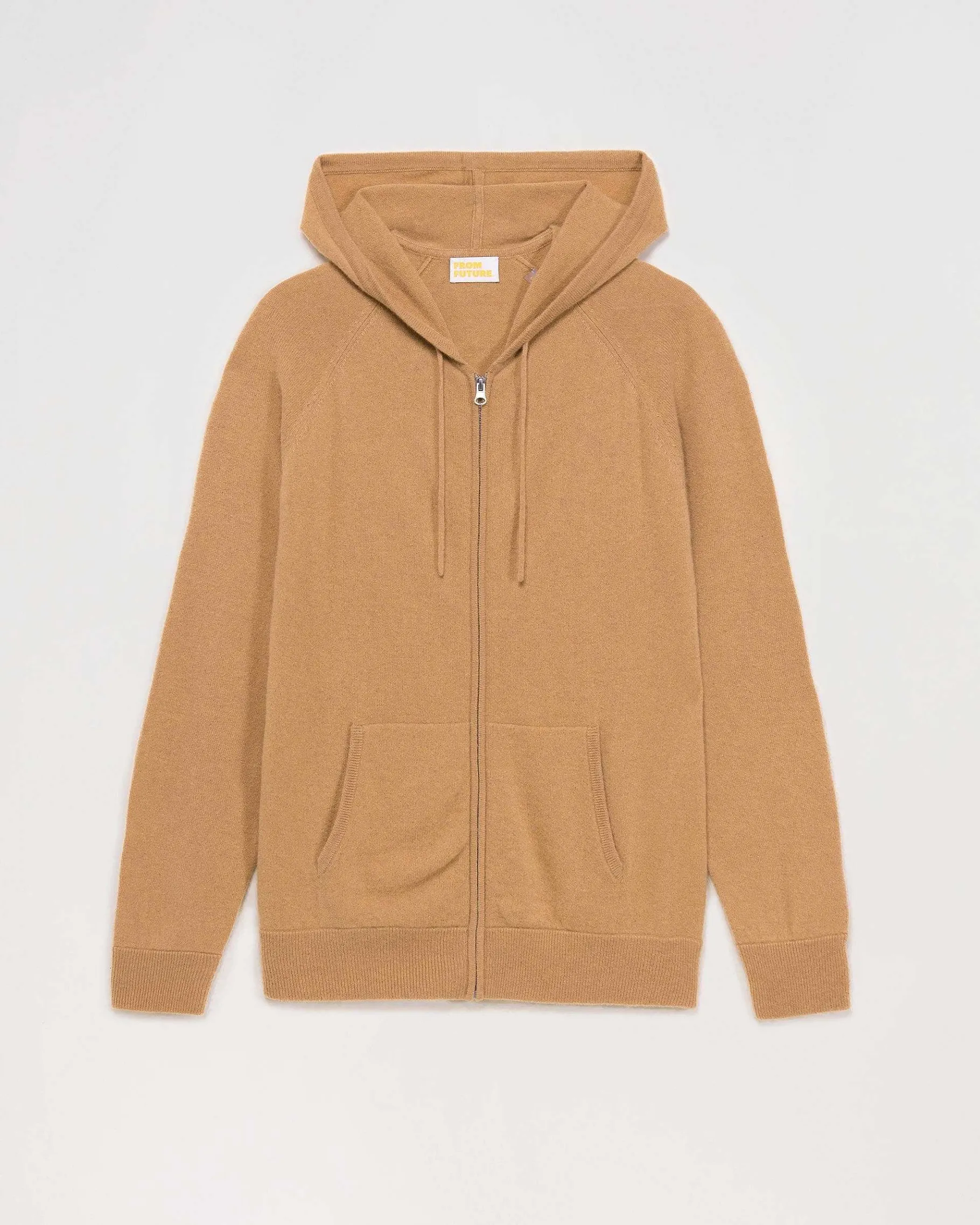 Outlet FROM FUTURE Pull Hoodie Zippe Basique Camel