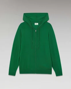 FROM FUTURE Pull Hoodie Zippe Basique Forest Green