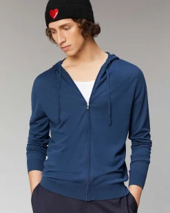Outlet FROM FUTURE Pull Hoodie Zippe Uni Midnight Blue