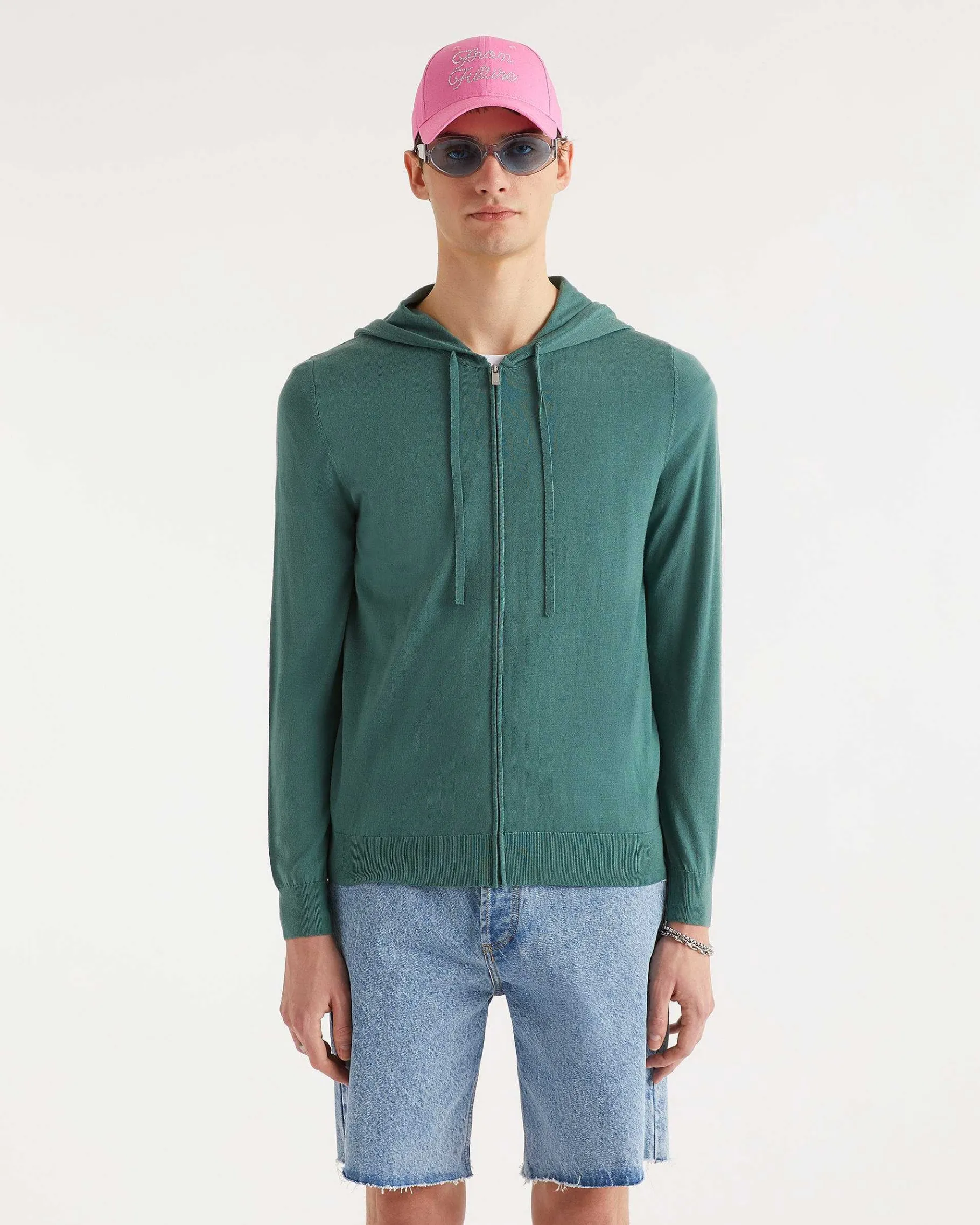 FROM FUTURE Pull Hoodie Zippe Uni Holiday Green