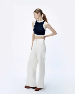FROM FUTURE Pull Sans Manche Bicolore Navy